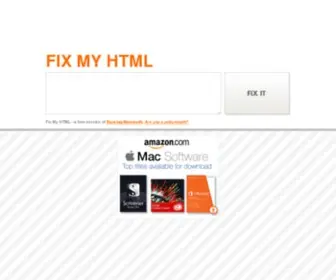 Fixmyhtml.com(Fix My HTML) Screenshot