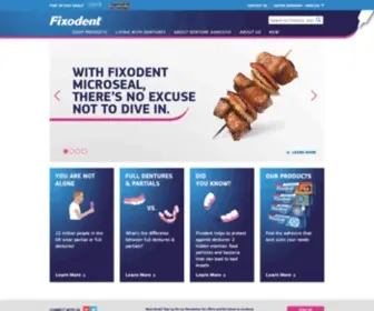 Fixodent.co.uk(Fixodent Denture Adhesives and Denture Resources) Screenshot