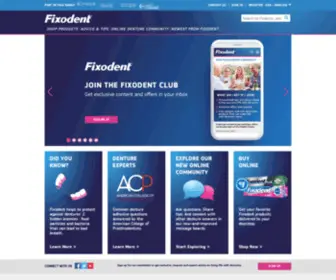 Fixodent.com(Fixodent Denture Adhesives and Dentures Resources) Screenshot