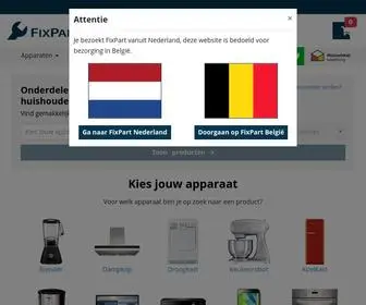 Fixpart.be(Hét platform voor het repareren van al je apparaten) Screenshot