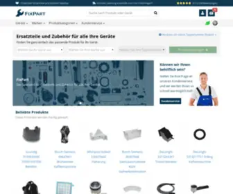 Fixpart.de(Der Spezialist für Ersatzteile und Zubehör für alle Ihre Geräte. Bestellen Sie jetzt für) Screenshot