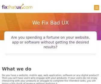 Fixthatux.com(Fix That UX) Screenshot