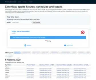 Fixturedownload.com(Microsoft Azure Web App) Screenshot