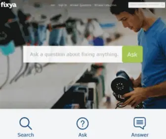 Fixya.net(Ask & Find Answers to Everyday Product Questions) Screenshot