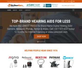 Fixyourears.com(Digital Hearing Aids) Screenshot