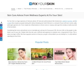 Fixyourskin.com(Best Skin Care Product Reviews For Your Healthy Skin) Screenshot