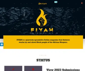 Fiyahlitmag.com(FIYAH is a quarterly speculative fiction magazine) Screenshot