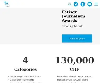 Fjawards.com(Fetisov Journalism Awards) Screenshot