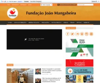 Fjmangabeira.org.br(Fundação João Mangabeira) Screenshot