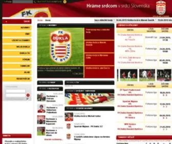Fkdukla.sk(FK DUKLA) Screenshot