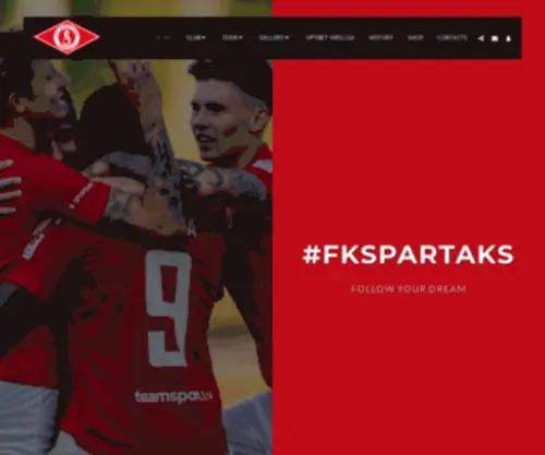 FKspartaks.lv(FKspartaks) Screenshot