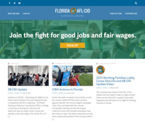 Flaflcio.org(Florida AFL) Screenshot