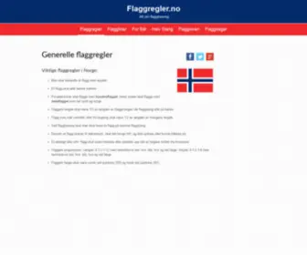 Flaggregler.no(Oversikt over norske flaggregler) Screenshot