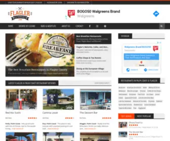 Flagleronline.com(Guide to the Best Restaurants in Palm Coast and Flagler Beach) Screenshot