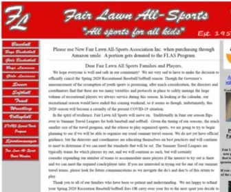 Flallsports.org(Fair Lawn All) Screenshot