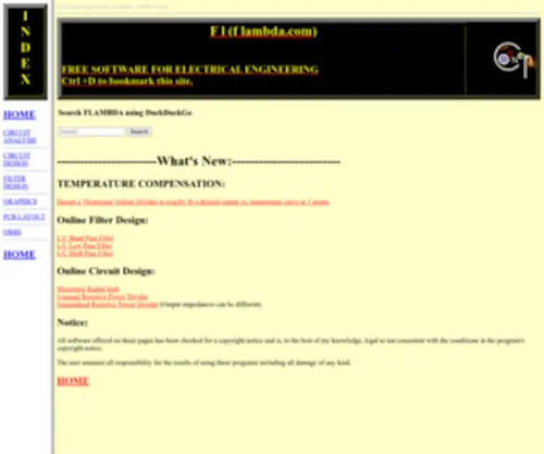 Flambda.com(Free Software for Electrical Engineering) Screenshot
