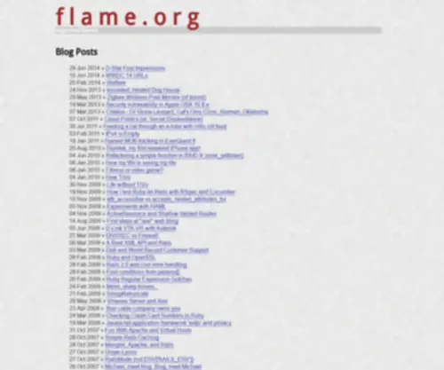 Flame.org(Flame) Screenshot