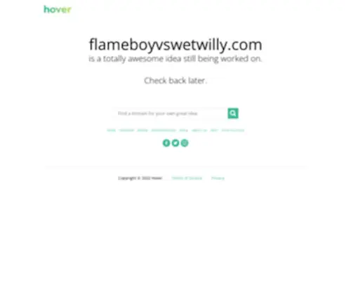 Flameboyvswetwilly.com(Flameboy vs Wetwilly) Screenshot
