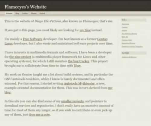 Flameeyes.com(Flameeyes) Screenshot