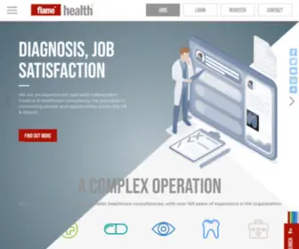 Flamehealth.com(Healthcare Jobs) Screenshot