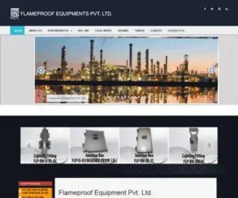 Flameproofequipments.com(Flameproof Equipments Pvt) Screenshot