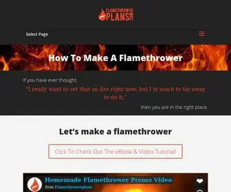 Flamethrowerplans.com(How To Make A Legal Homemade Flamethrower) Screenshot