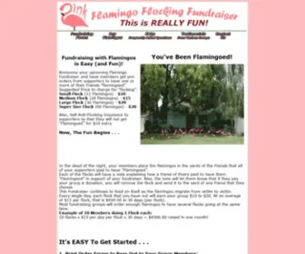 Flamingofundraising.com(Pink Flamingo Flocking Fundraiser) Screenshot