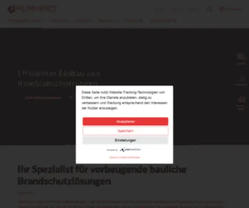 Flamro.de(Flexible Lösungen im passiven baulichen Brandschutz) Screenshot