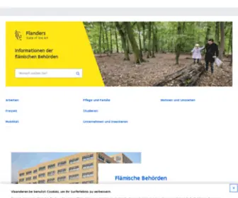 Flandern.be(Die offizielle Webseite von Flandern) Screenshot