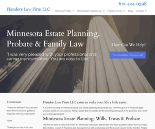 Flanderslawfirm.com(Minnesota Family Lawyers) Screenshot