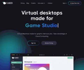 Flaneer.com(Cloud Workstations and Virtual Desktops) Screenshot