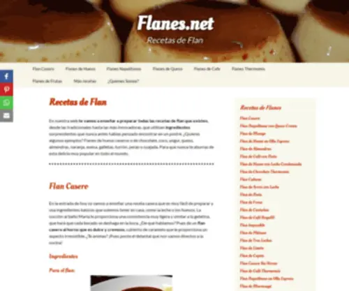 Flanes.net(Como preparar todas las recetas de flanes del mundo) Screenshot