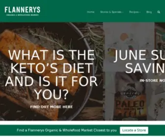 Flannerys.com.au(Flannerys Organic Health Food Stores & Wholefood Markets) Screenshot