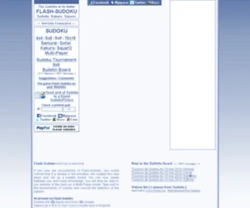 Flash-Sudoku.com(Sudoku du jour / Daily Sudoku Niveau) Screenshot