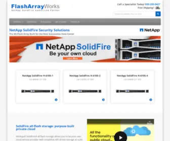 Flasharrayworks.com(NetApp SolidFire Products & Solutions) Screenshot