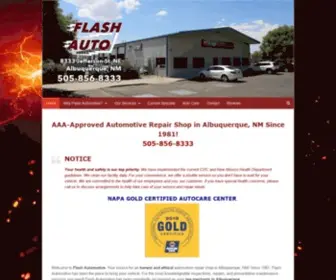 Flashautoabq.com(Flash Automotive) Screenshot