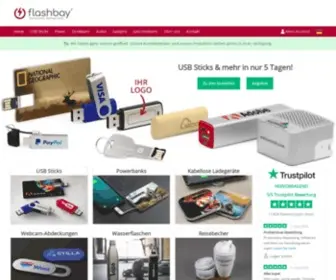 Flashbay.de(Bedruckte USB Sticks und USB Speichersticks als Werbemittel) Screenshot