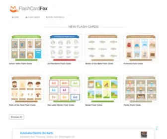 Flashcardfox.com(Free Printable Flash Cards) Screenshot