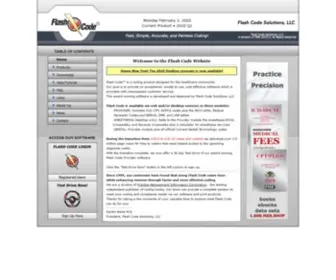 Flashcode.com(The #1 ranked medical coding software) Screenshot