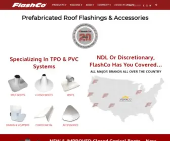 Flashcomfg.com(Prefabricated Roof Flashings and Accessories) Screenshot