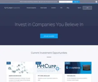 Flashfunders.com(Online Equity Crowdfunding Site) Screenshot