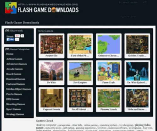 Flashgamedownloads.org(Flash Game Downloads) Screenshot