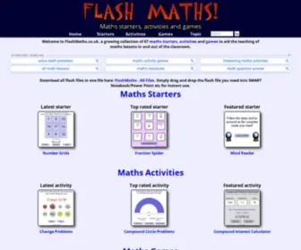 Flashmaths.co.uk(Maths starters) Screenshot