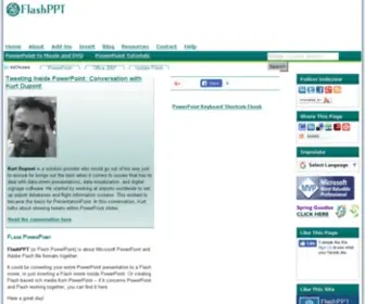 Flashppt.com(FlashPPT is about using animation techniques and Flash together in PowerPoint) Screenshot
