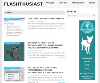 Flashthusiast.com(…learn all about Flash and the Web) Screenshot