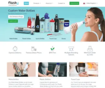 Flasky.co.uk(Branded Water Bottles) Screenshot