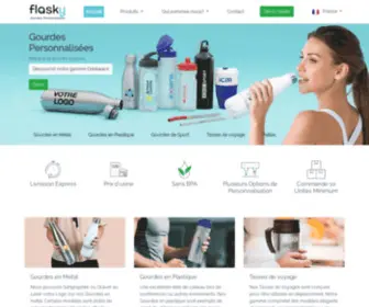 Flasky.fr(Gourdes personnalisables et mugs de voyages publicitaires avec votre logo) Screenshot