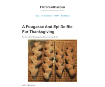 Flatbreadgarden.com(A baking and gardening journal) Screenshot