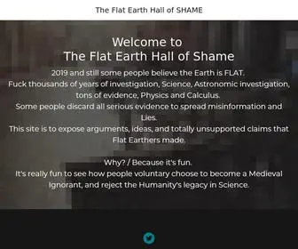 Flatearthhallofshame.com(The Flat Earth Hall of SHAME) Screenshot