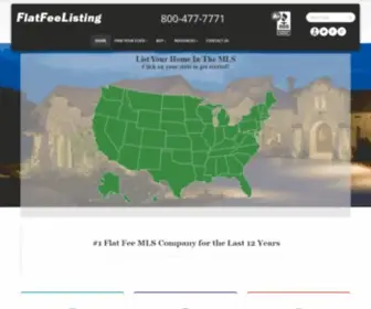 Flatfeelisting.com(Flat Fee MLS Listings) Screenshot